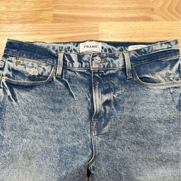 Frame Le High straight leg ankle jean in Lombard wash (light blue) size 29 - Picture 7 of 14